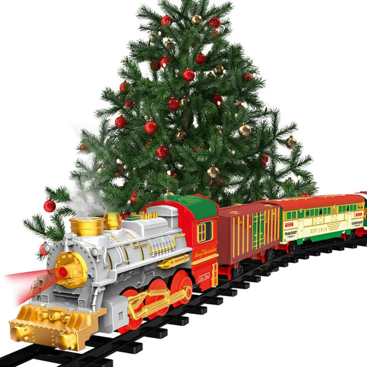 Christmas Train Set for Around The Tree with Lights & Sounds